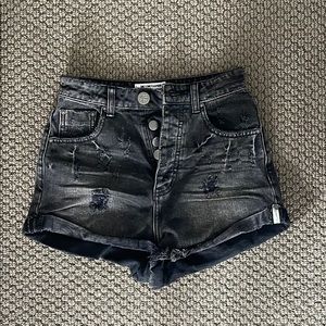 Faded black one teaspoon highwaisted bandit shorts